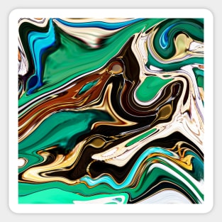 Green Abstract marble Sticker